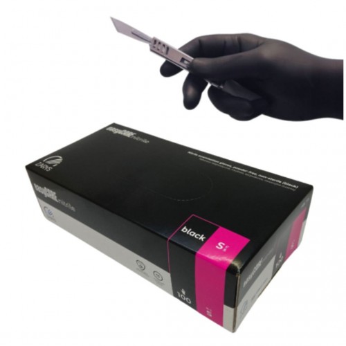 Rękawice nitrylowe ZARYS EASYCARE czarne S