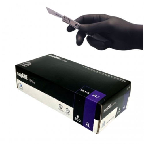 Rękawice nitrylowe ZARYS EASYCARE czarne XL