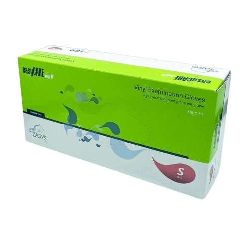 Rękawice winylowe bezpudrowe ZARYS easyCare vinyl PF S