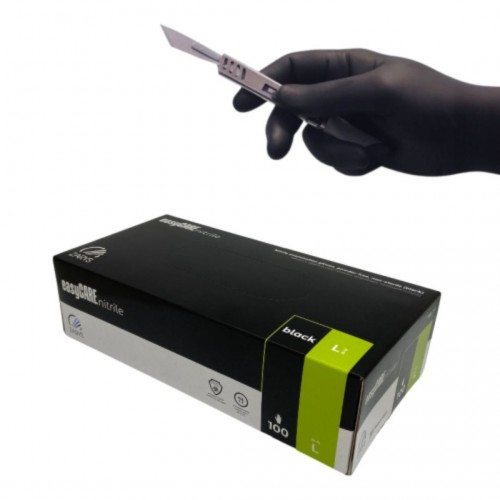 Rękawice nitrylowe ZARYS EASYCARE czarne L