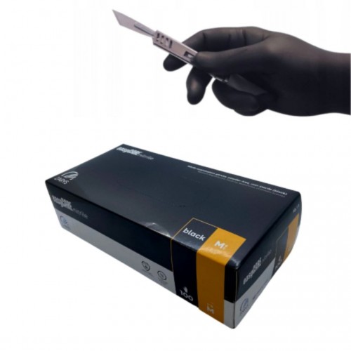 Rękawice nitrylowe ZARYS EASYCARE czarne M