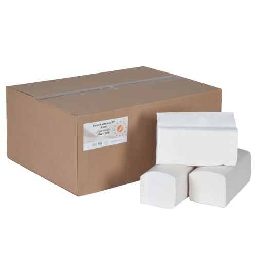 Ręcznik ZZ 22x21 biały Celuloza 3000 listków