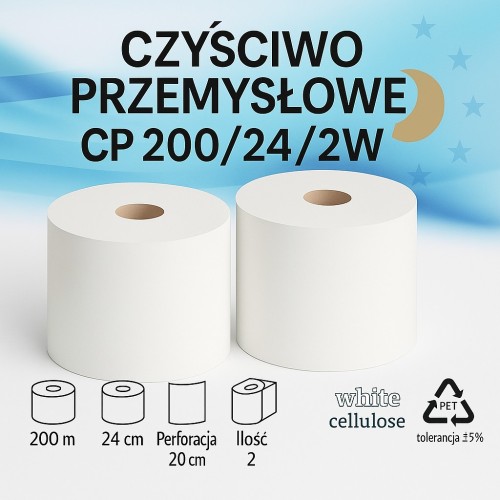 Czyściwo Papierowe 200m CELULOZA - 2 rolki