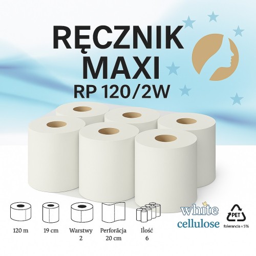 Ręcznik papierowy MAXI 120m CELULOZA - 6 rolek
