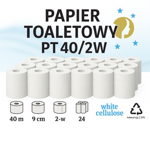 Papier Toaletowy 40m CELULOZA - 480 rolek