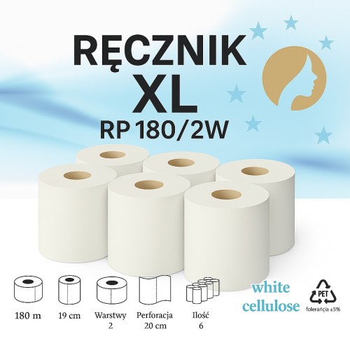 Ręcznik papierowy MAXI MEGA 180m CELULOZA - 24 rolki